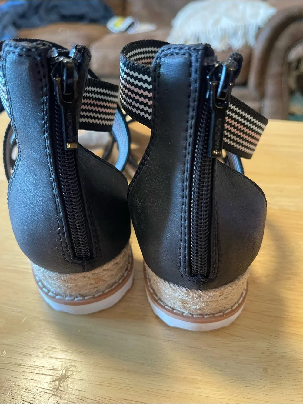 Skechers Desert Kiss Stretch Strapping Sandals-Desert Nights-Black 8.5